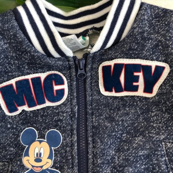 Disney Baby Mickey Mouse Varsity Jacket Size 0-3 Months EUC - Picture 3 of 9